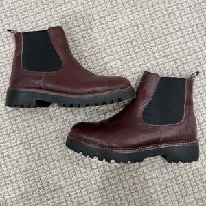 Caslon Burgundy Chelsea Ankle Boots